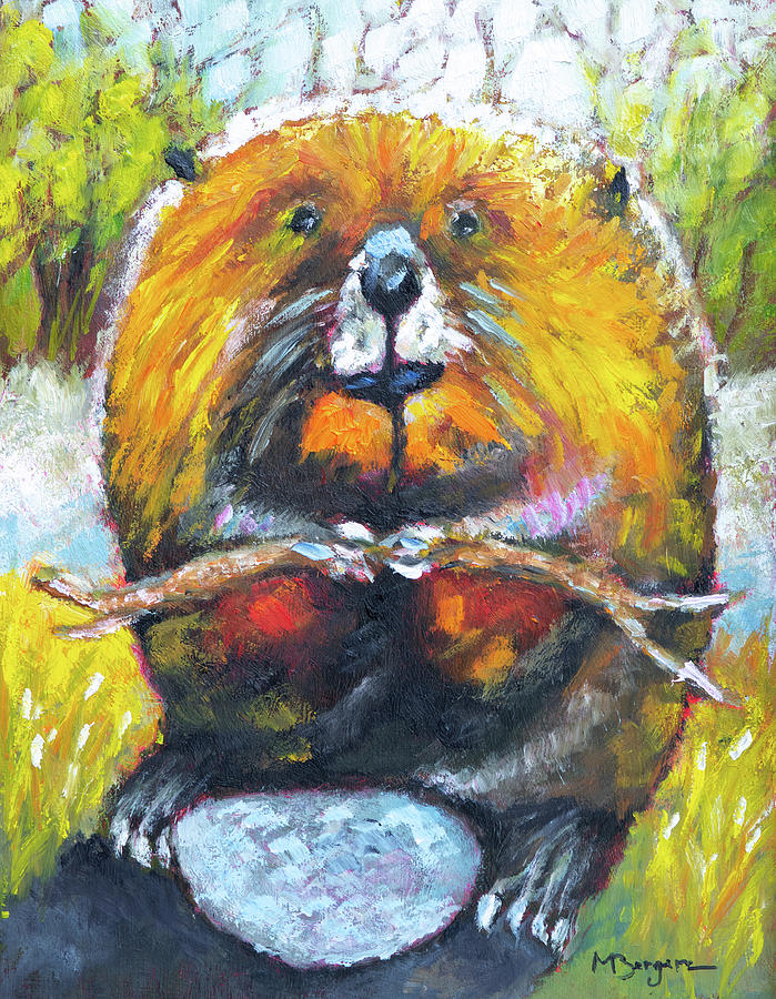 Beaver Painting by Mike Bergen
