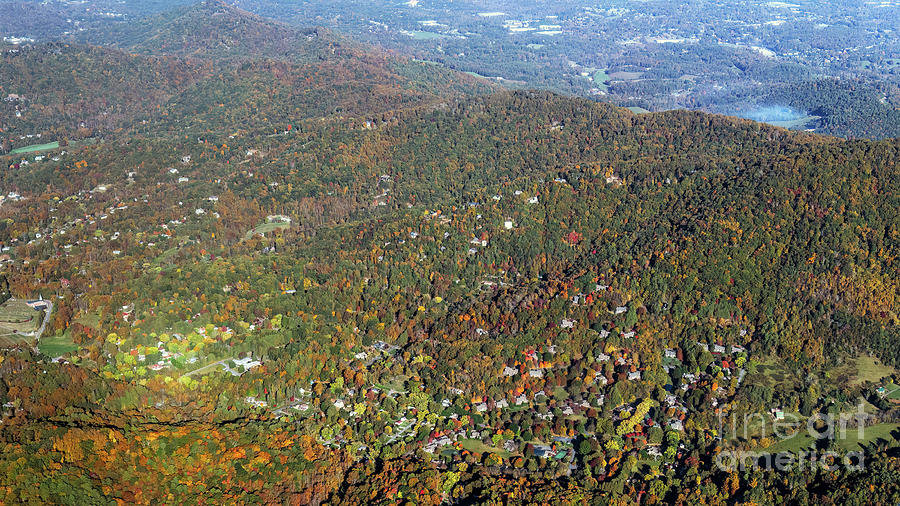 Beaverdam Valley and Elk Mountain in North Asheville with Autumn Photograph by David Oppenheimer