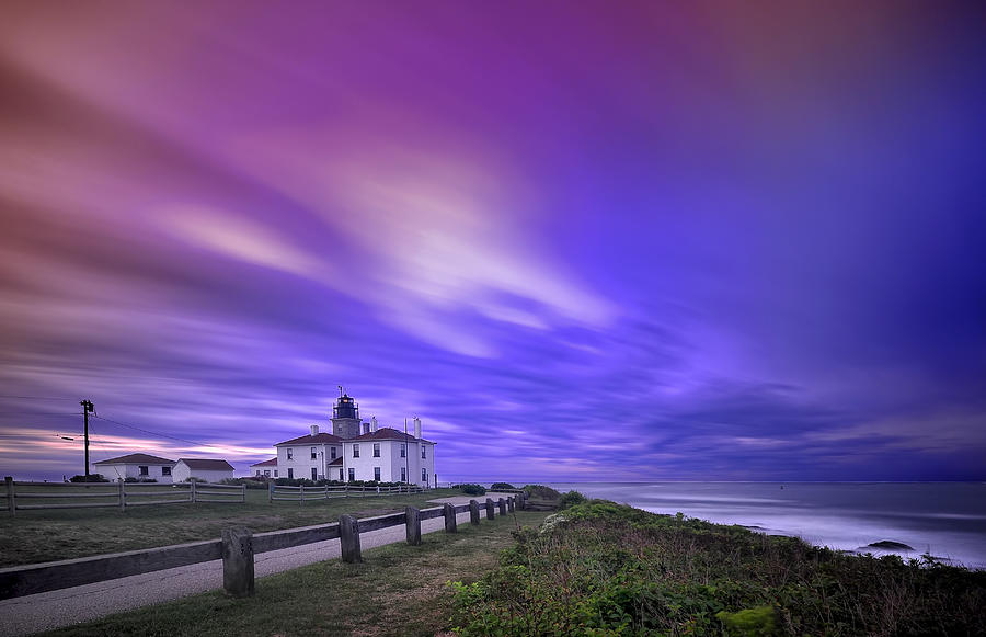 Nature Photograph - Beavertail Lighthouse, Jamestown, Rhode Island by Shobeir Ansari