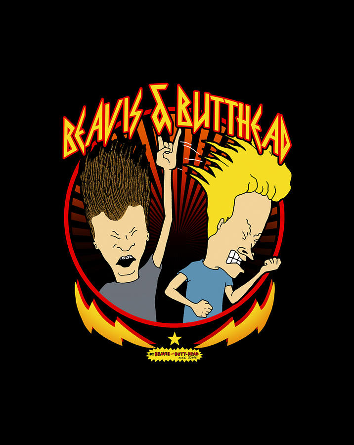 Beavis and Butthead Metal Colors Rock Out Graphic Digital Art by Frank ...