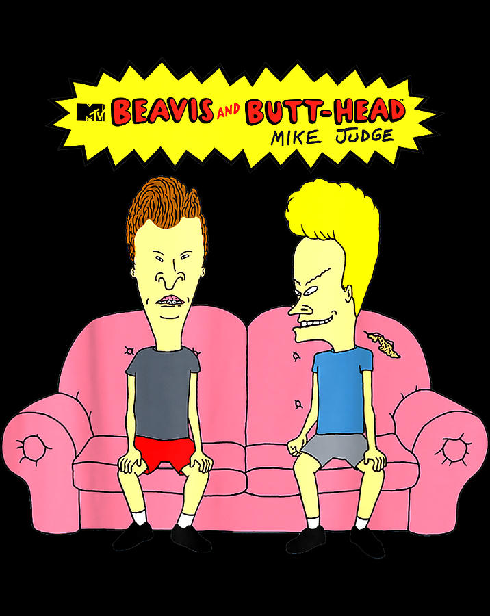 Beavis and Butthead Pink Couch Graphic Digital Art by Minh Trong Phan