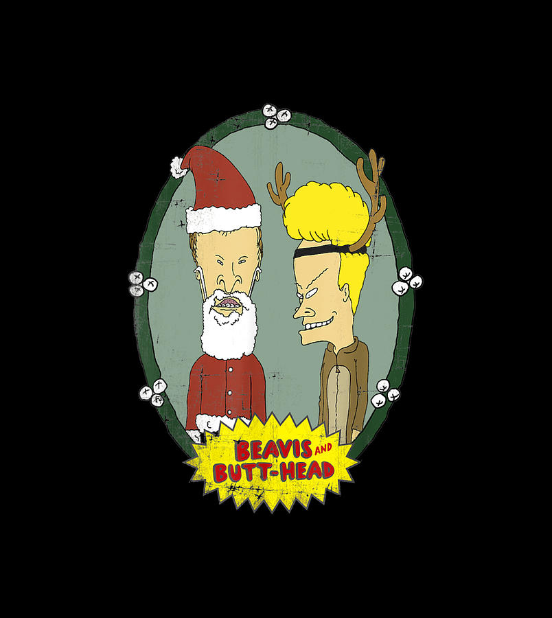 Beavis and Butthead Reindeer Santa Christmas Graphic Beavis and Butt ...