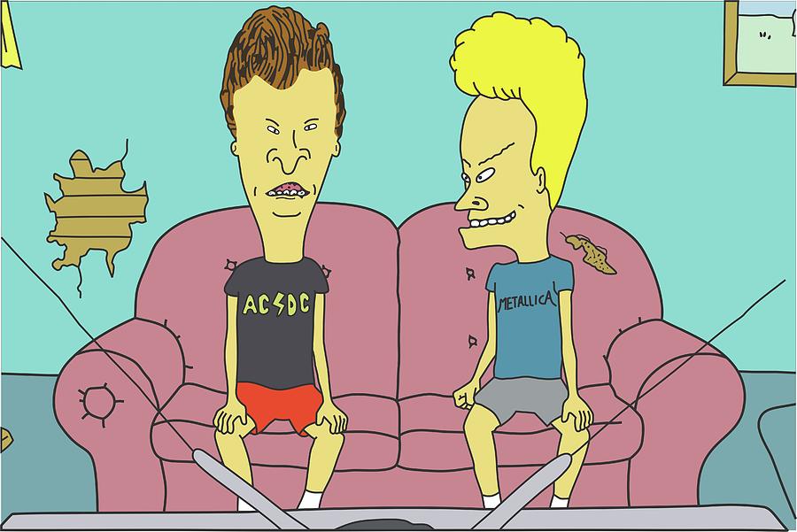 Beavis - Butthead Digital Art by Troy Arthur Graphics