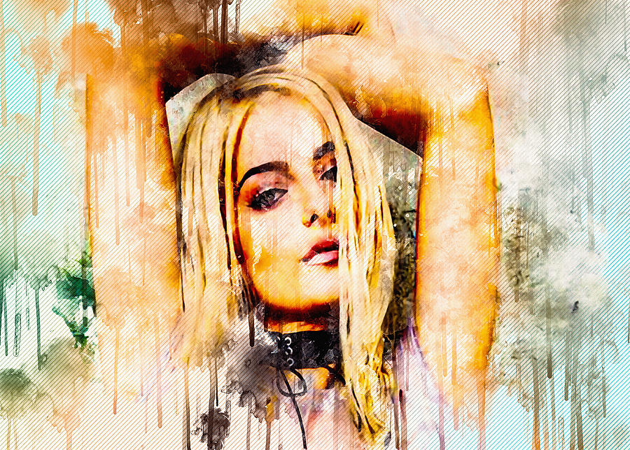 Bebe Rexha Portrait Photoshoot Beauty 1 Digital Art By Sissy Angelastro