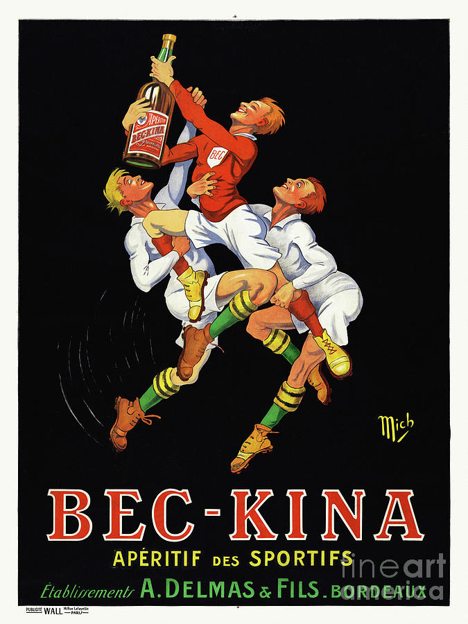 Bec-kina Vintage Advertising Poster Mich 1921 Drawing