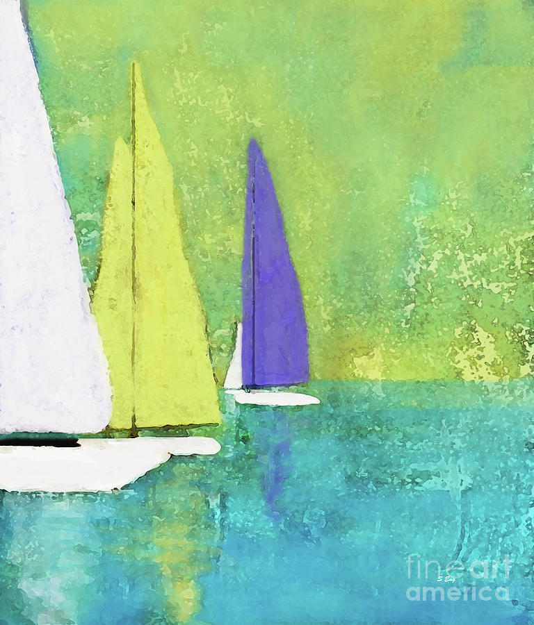Becalmed Mixed Media by Sharon Williams Eng