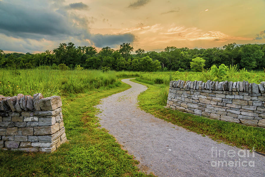 Beckley Creek Park Sunset - Louisville - Kentucky Photograph by Gary Whitton