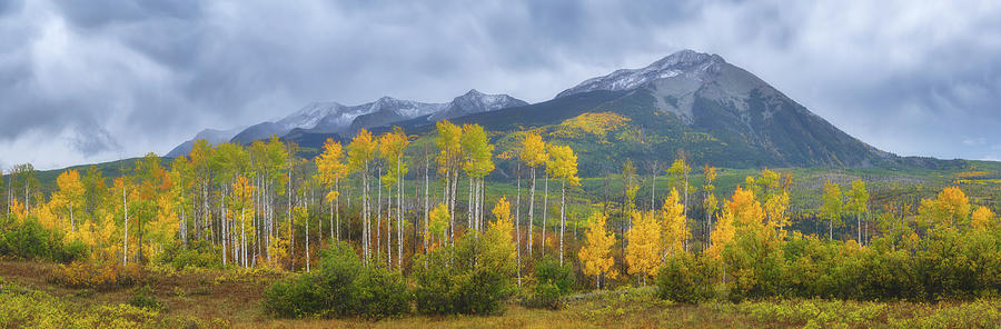 Crested Butte Photograph - Beckwith Peaks under Stormy Colors by Darren White