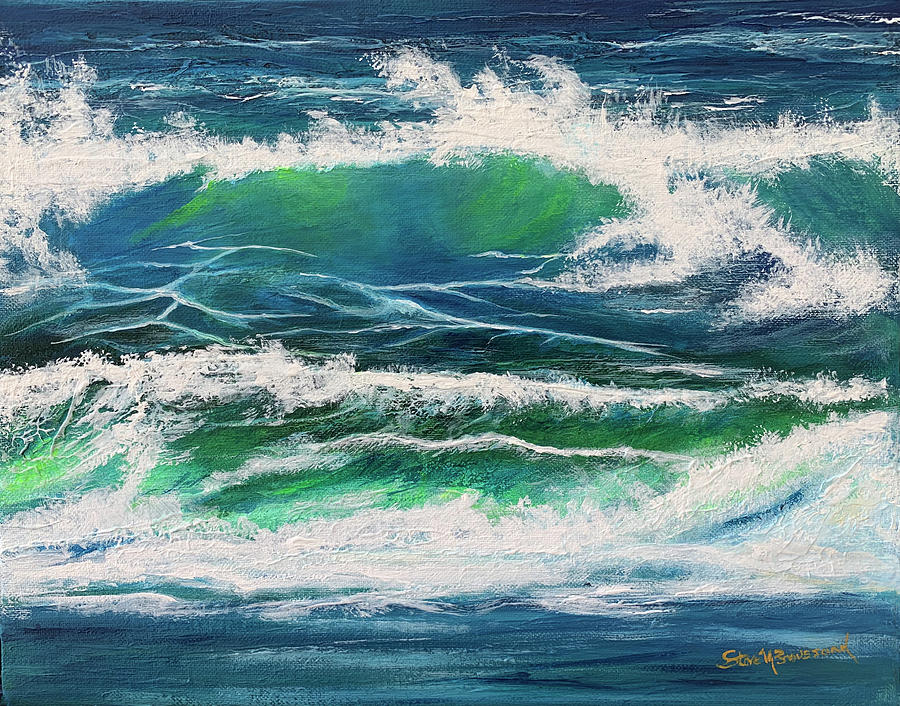 Beconing Waves Painting by Steve M Broussard - Fine Art America