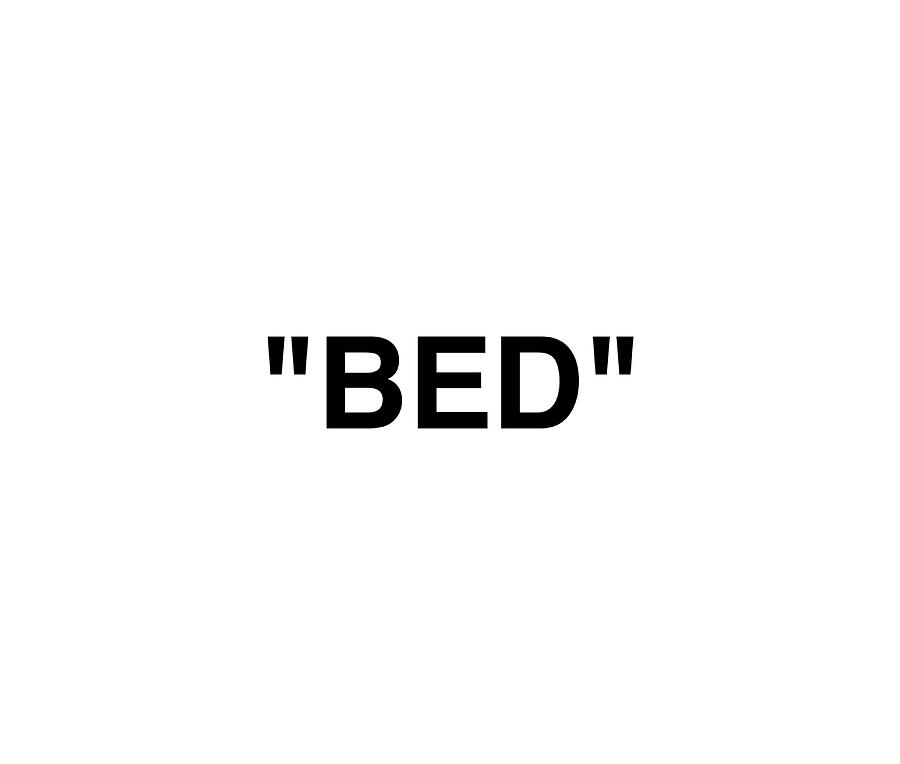 BED Off White Brand Quotation Marks Hype Copy Painting by David Ben ...