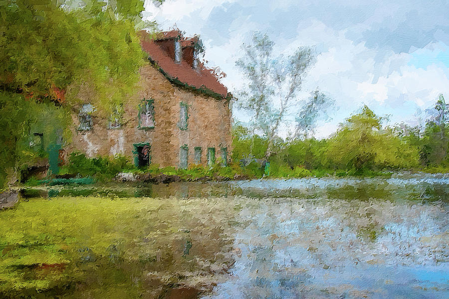 Bedford Mills, Ontario Oil Painting Photograph
