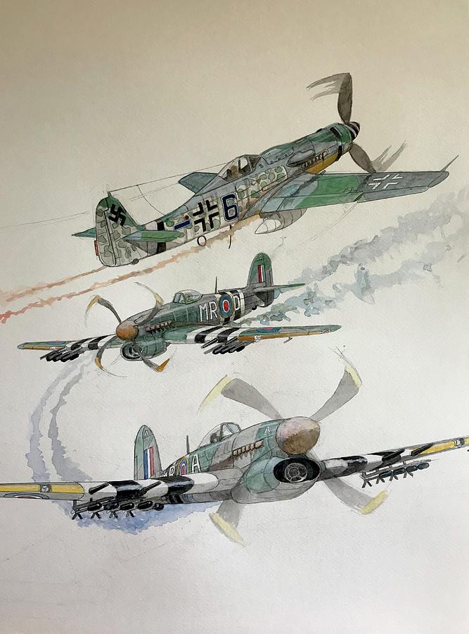 Bedienung Bodenplatte W-I-P Painting by Ray Agius