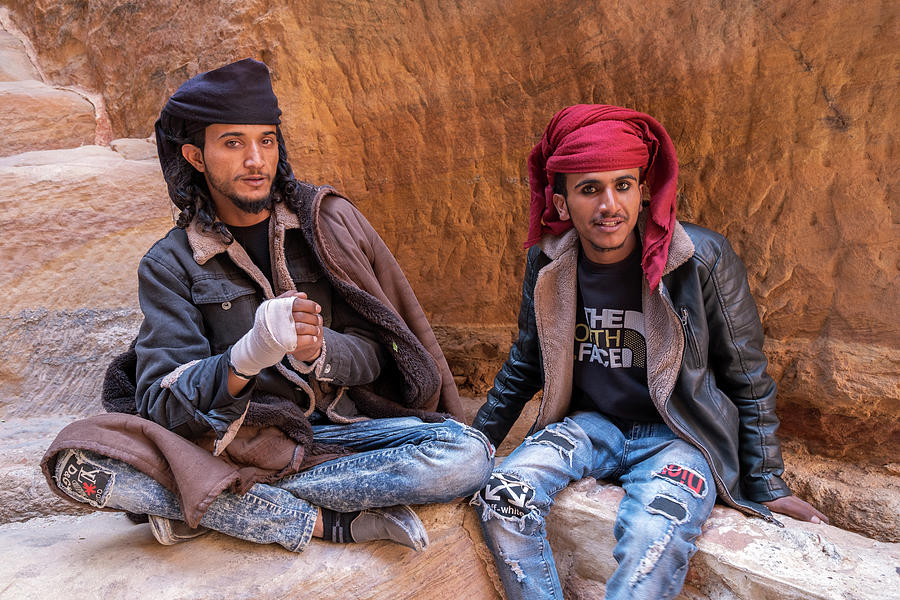 Bedouins in the ancient city of Petra Photograph by Dubi Roman