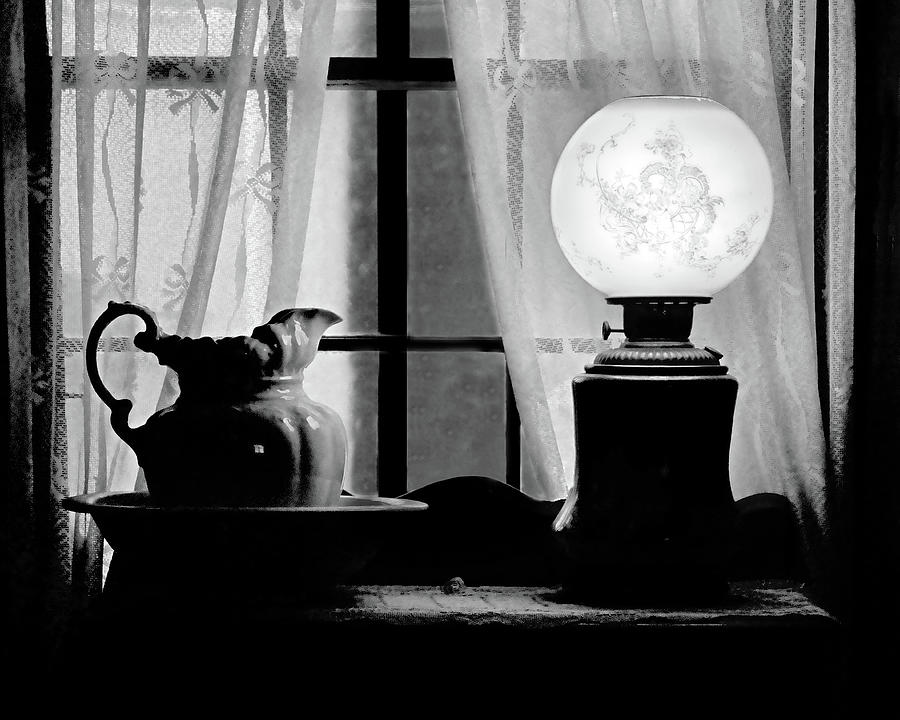 Bedroom Still Life in Black and White Photograph by Nikolyn McDonald