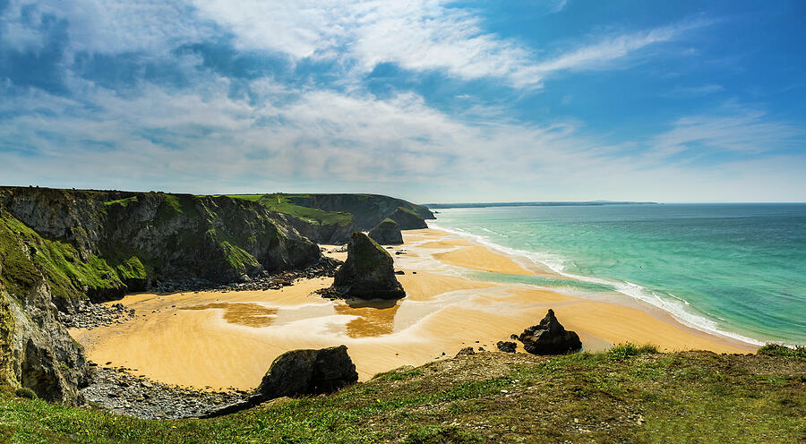 Bedruthan Steps 2, Cornwall, England Photograph By Maggie Mccall - Fine 