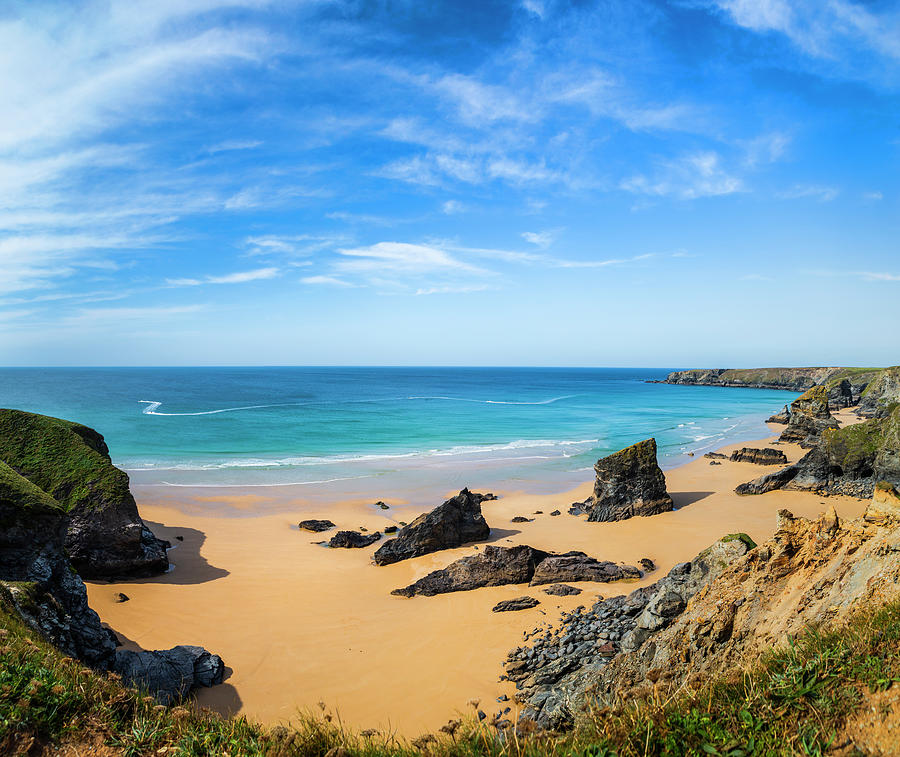 Bedruthan Steps 3, Cornwall England Photograph by Maggie Mccall