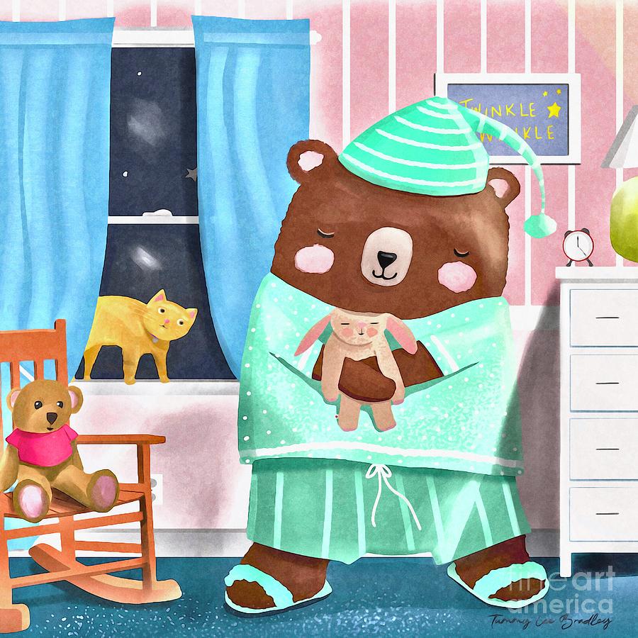 Bedtime Bear Painting by Tammy Lee Bradley