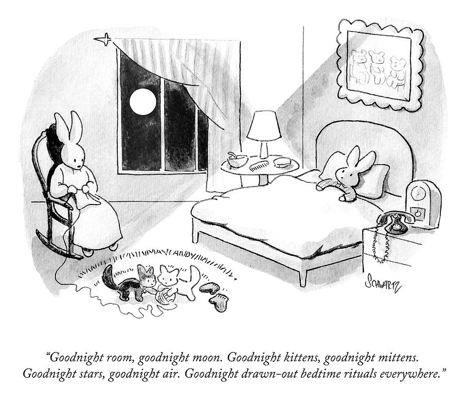 Bedtime Rituals Drawing by Benjamin Schwartz