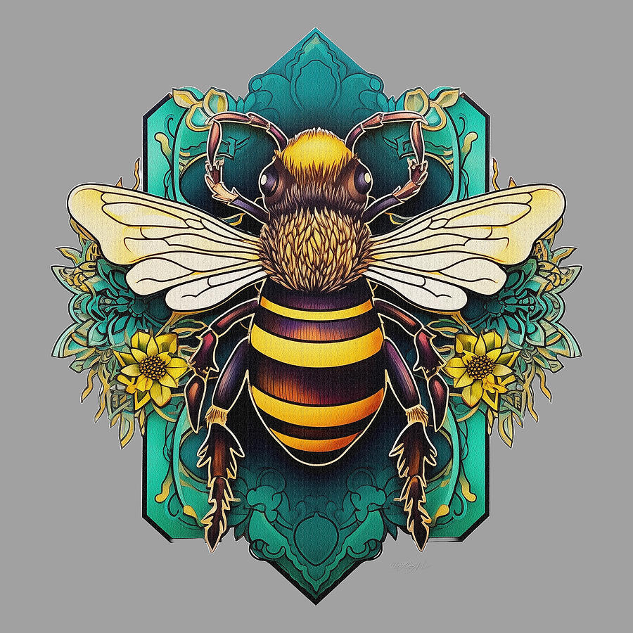 Bee a Queen Bee Digital Art by OLena Art by Lena Owens - Vibrant DESIGN