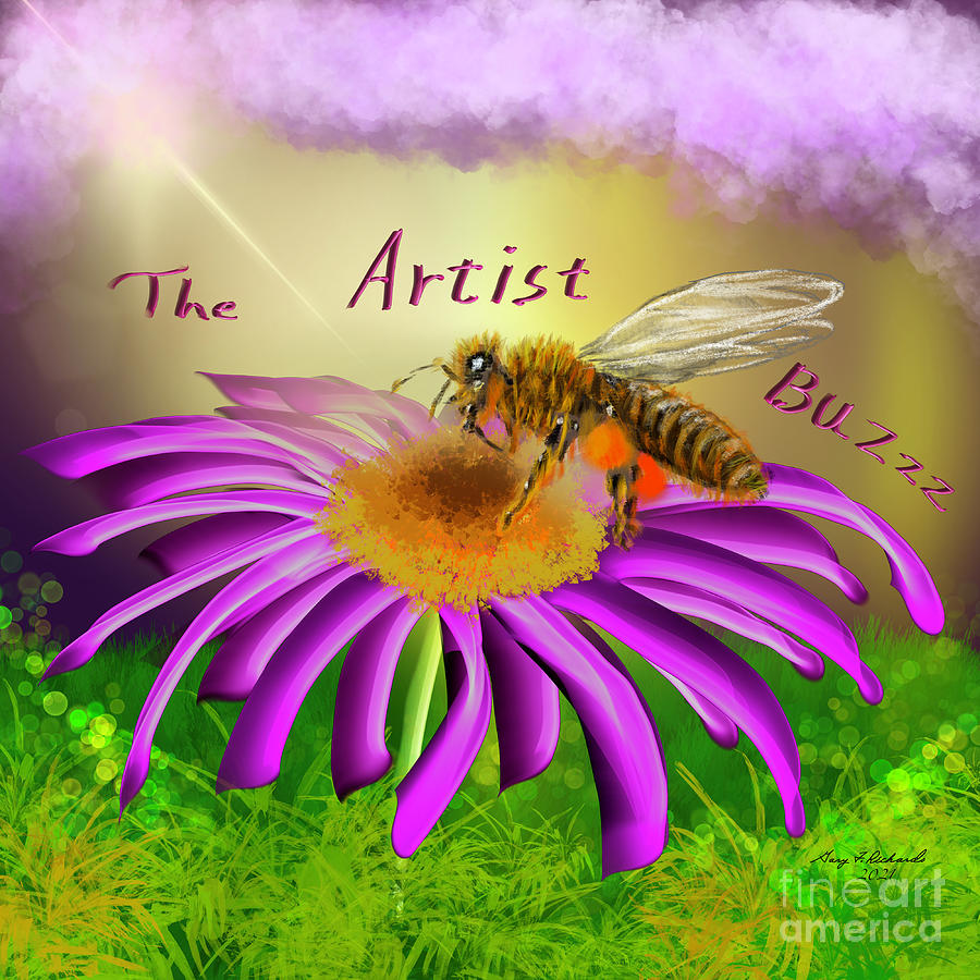 Bee And Bloom Digital Art