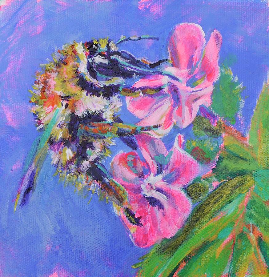 BEE balanced Painting by Karin McCombe Jones | Fine Art America