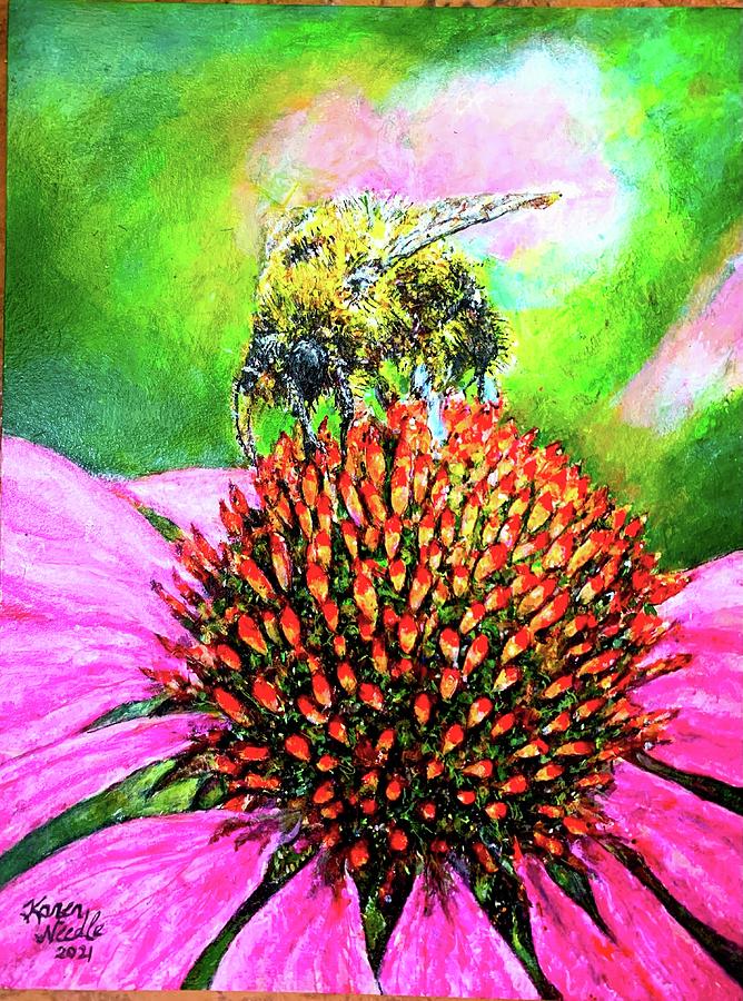 Bee Beauty Painting by Karen Needle