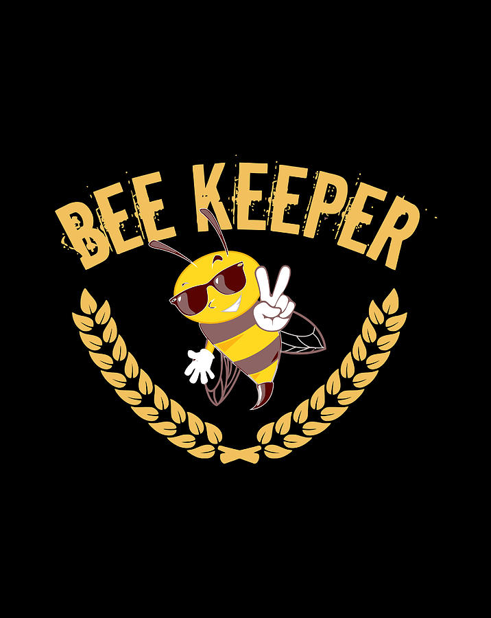 Bee Bee Keeper Funny Peace Sign Tee Digital Art by Sue Mei Koh