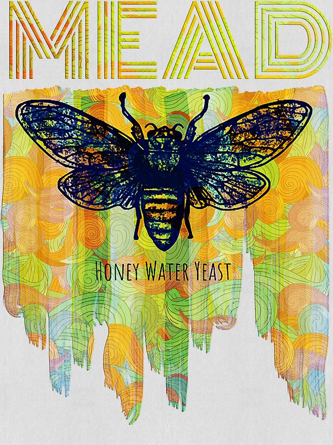 Bee Beekeeper Mead Dripping Honey Bee Retro Hive Beekeeping Digital Art