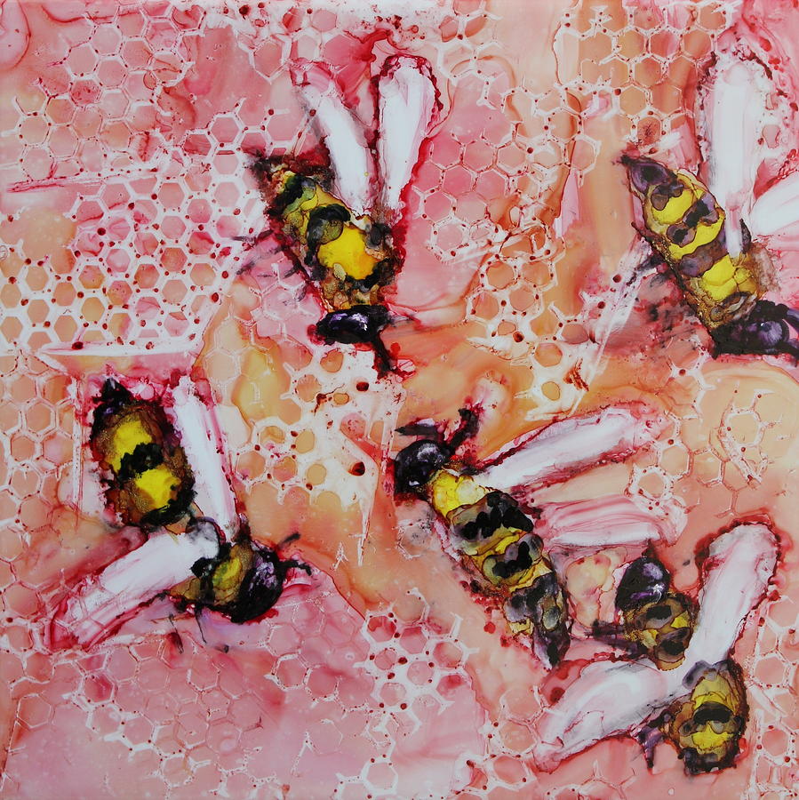 Bee Dance Painting by Ruth Kamenev