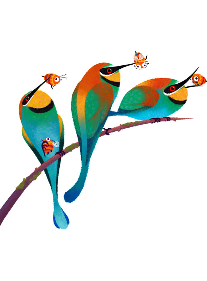 Bee-eaters Photograph By Emelie Kozey - Pixels