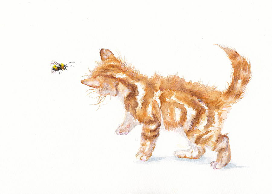 Bee Engaged Painting by Debra Hall
