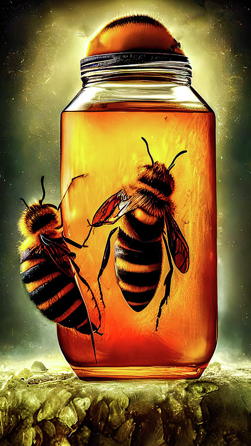 Bee In A Honey Jar Painting by Bob Orsillo