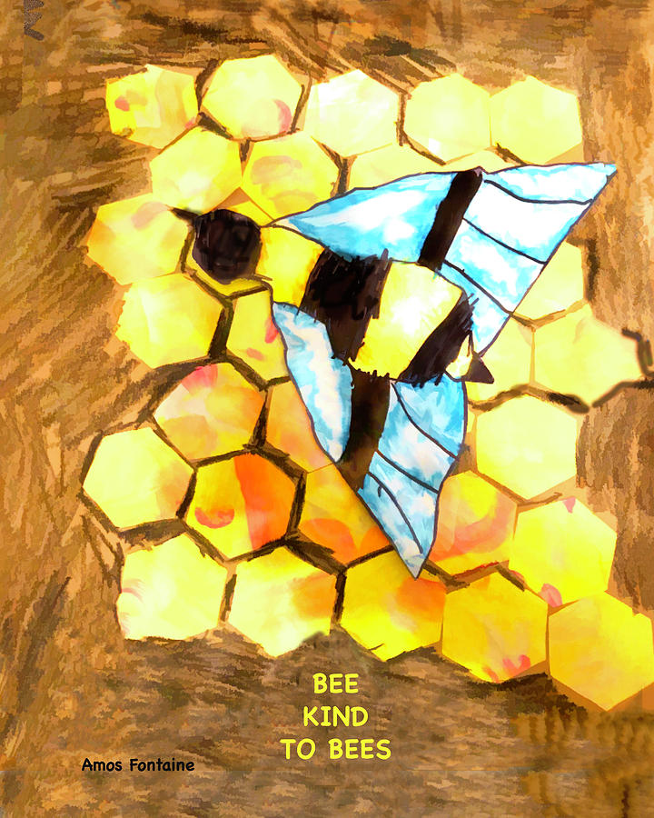 Bee Kind To Bees Mixed Media