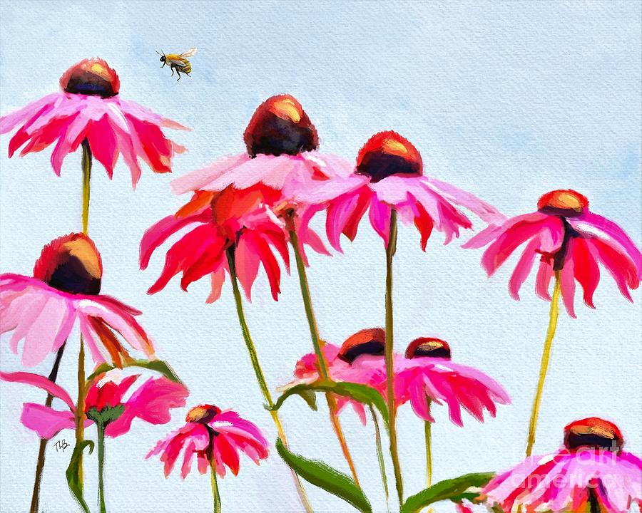 Bee Lively Painting by Tammy Lee Bradley