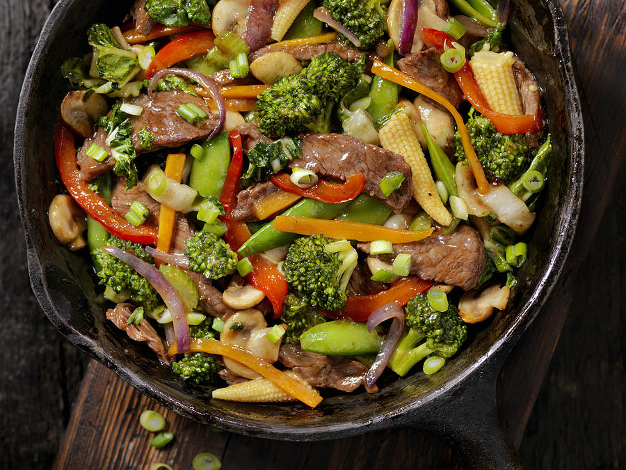 Beef and Vegetable Stir Fry Photograph by LauriPatterson
