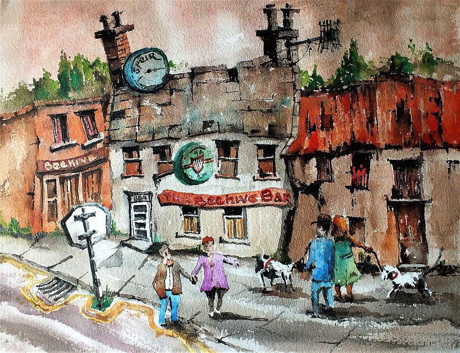 West Cork Painting - Beehive Bar at Lep, Cork by Val Byrne