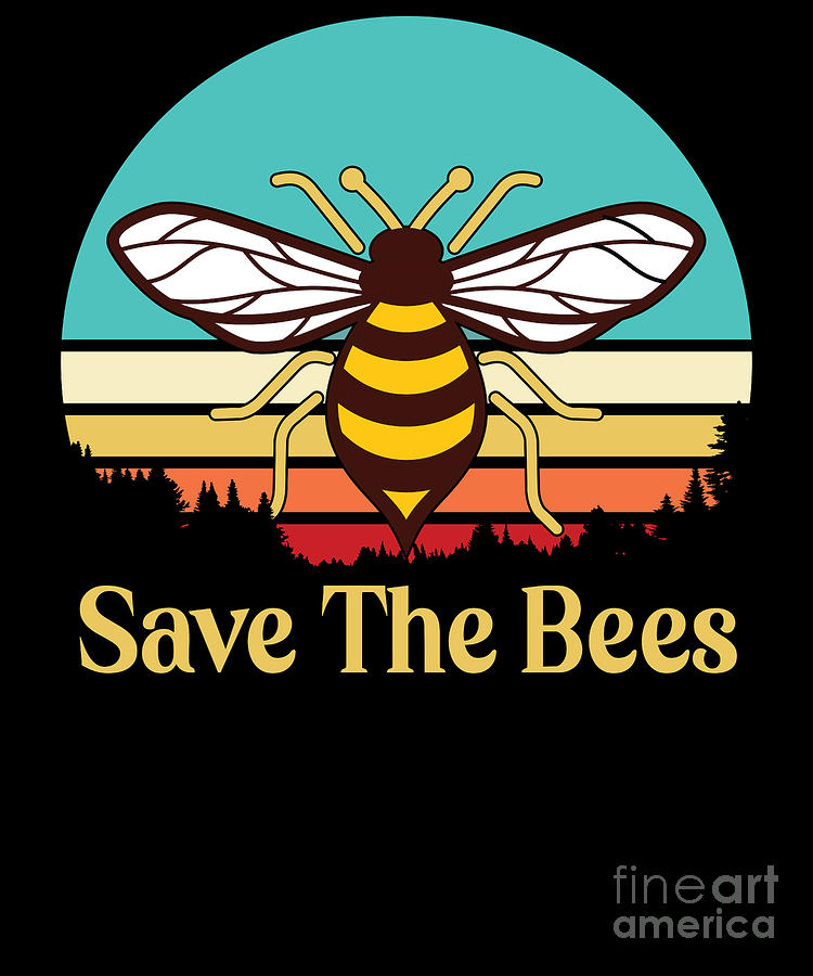 Beekeeper Digital Art - Beekeeper Gift Save The Bees by RaphaelArtDesign