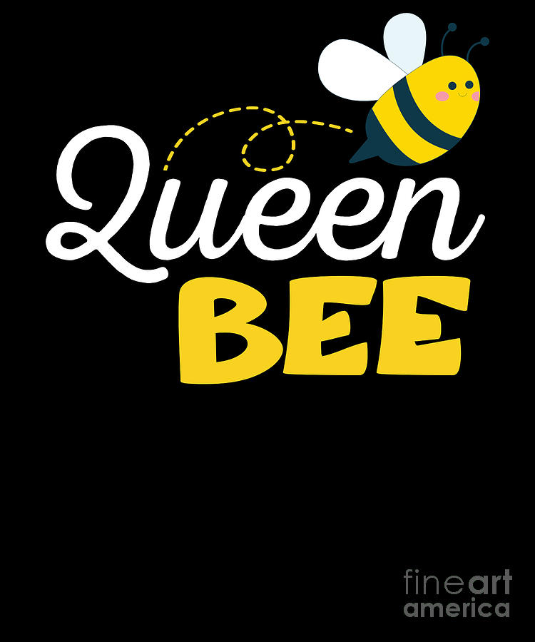 Insects Digital Art - Beekeeping Gift Queen Bee by RaphaelArtDesign