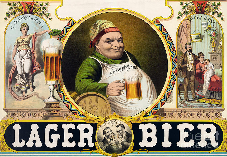 Beer Advertisement, 1879 Drawing by Library of Congress