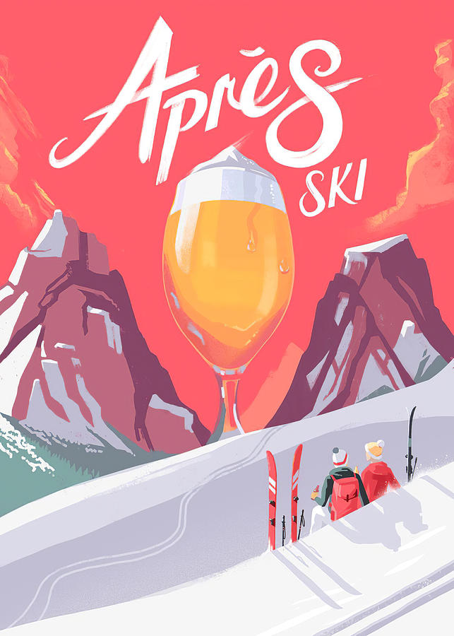 Beer Apres Ski Digital Art by Towery Hill - Fine Art America