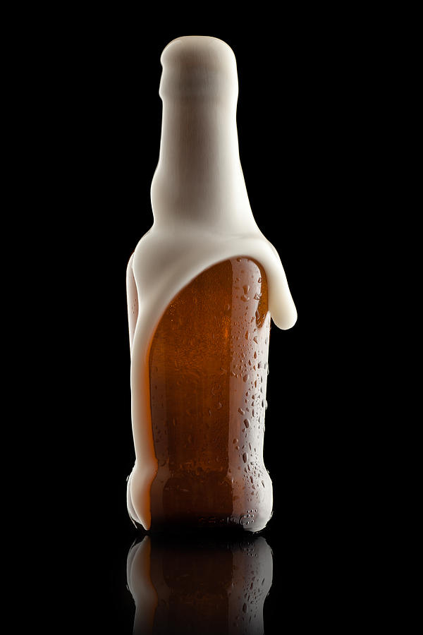 Beer Bottle with Suds Photograph by MrKornFlakes