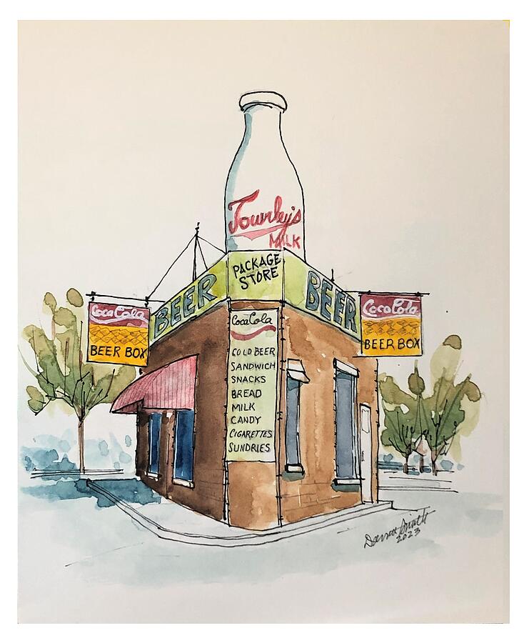 Beer Box / Townley Milk Bottle Building Painting by Darrell Smith ...