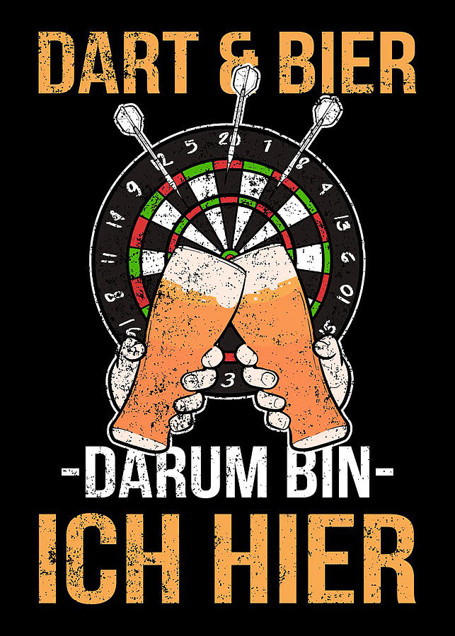 Beer Dartscheibe Dart Bier Daru Digital Art by Towery Hill Pixels