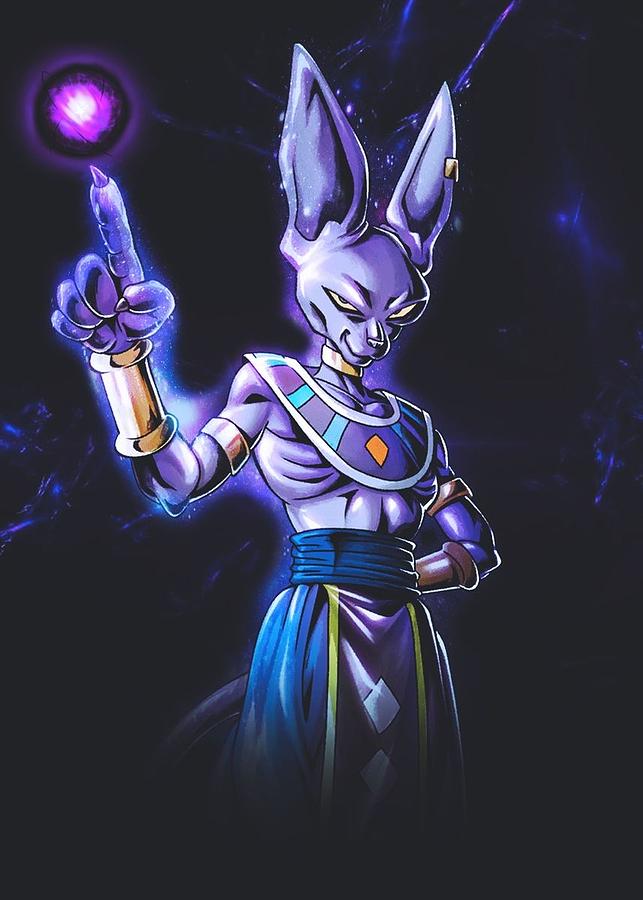 Beerus God Of Destruction Digital Art by Kelly Molina