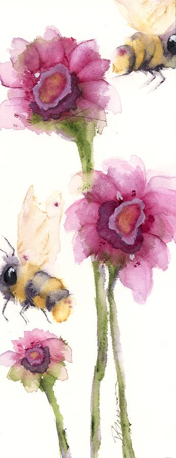 Bees #2 Painting by Dawn Derman