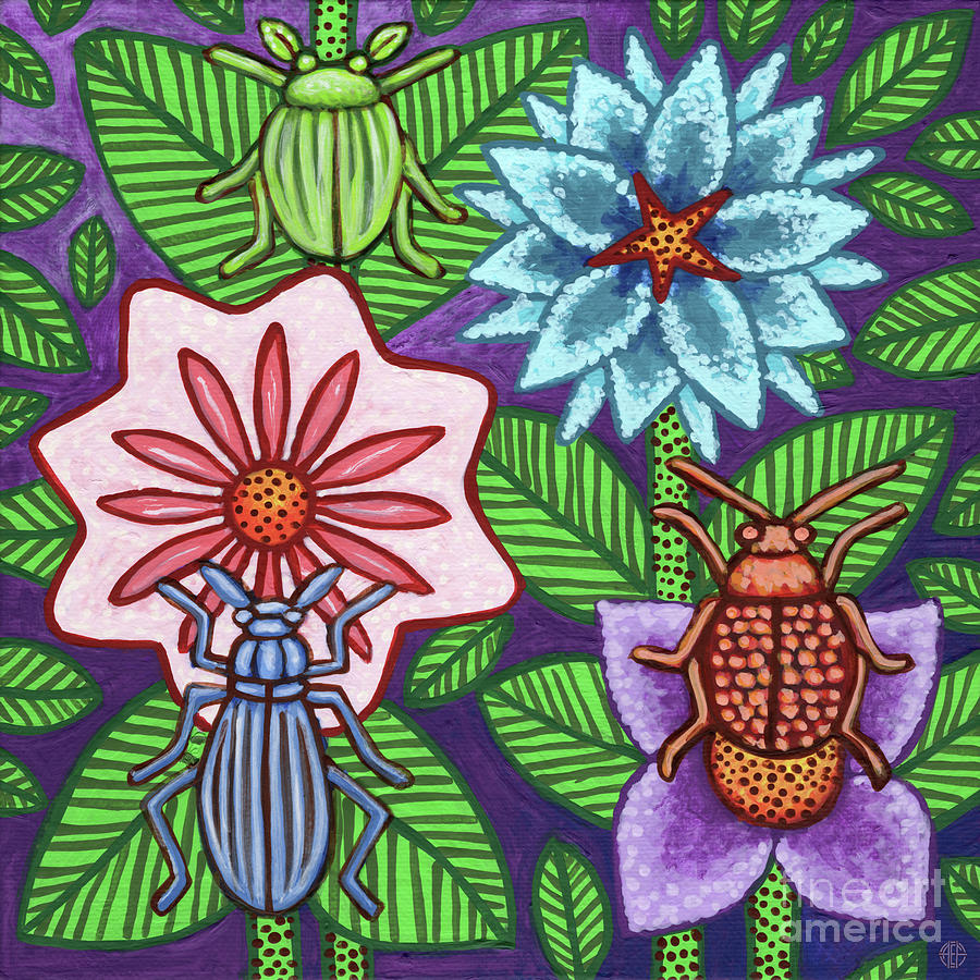 Beetle Bop Painting by Amy E Fraser