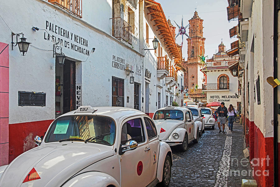 Beetle Taxis in Taxco de Alarcon, Mexico Photograph by Arterra Picture Library