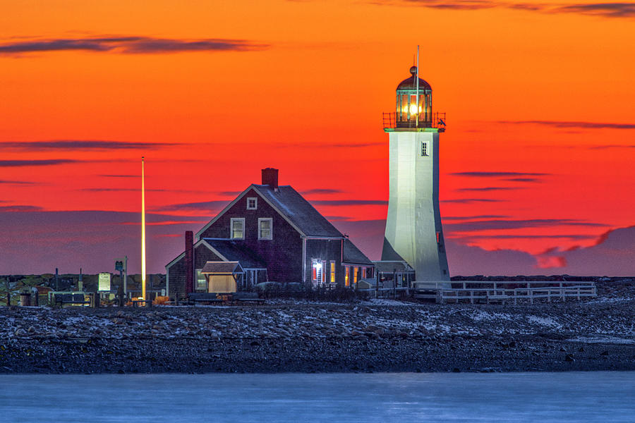 Before Sunrise at Old Scituate Lighthouse Photograph by Juergen Roth