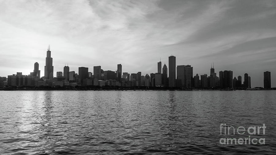 Before The City Lights Grayscale Photograph by Jennifer White