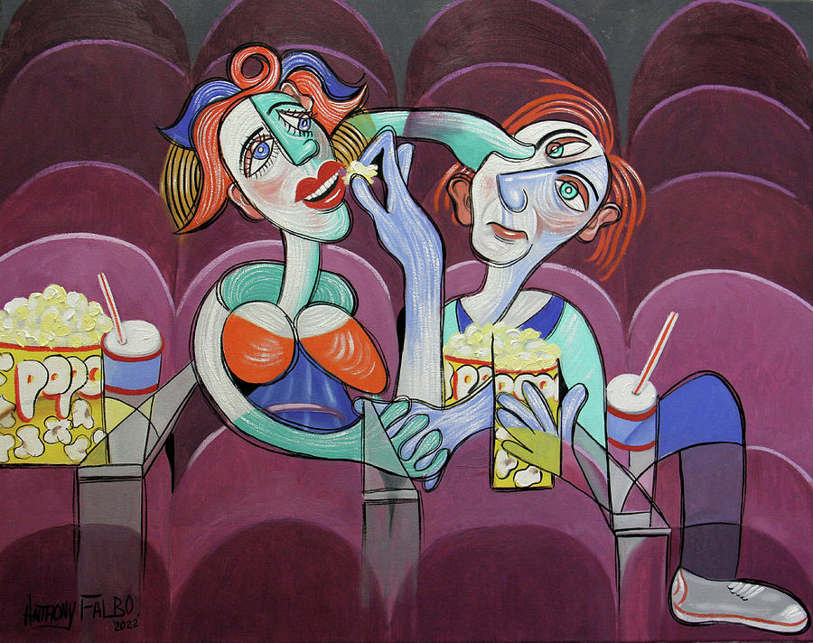 Before The Movie Starts Painting by Anthony Falbo